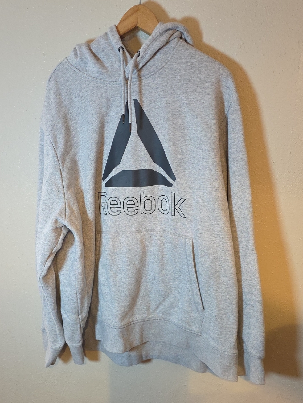 Reebok Light Gray Hoodie with Black Logo 3X